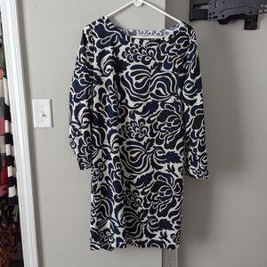 Black, Navy blue and White Dress